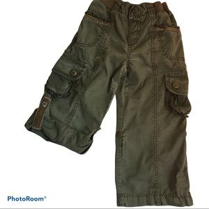 Girls Roll Up Cargo Pants w/ Ruffle Pockets Sz 4T